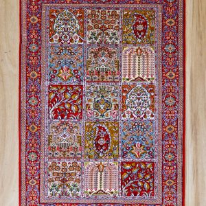 فرش تمام ابریشم-خشتی