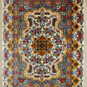 فرش تمام ابریشم-لچک ترنج