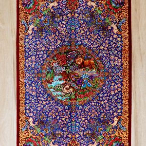 فرش تمام ابریشم-جنگلی