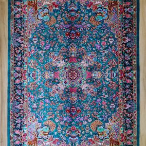 فرش تمام ابریشم-لچک ترنج