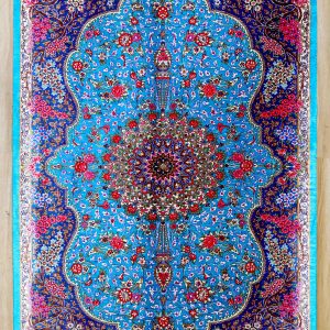 فرش تمام ابریشم-لچک ترنج